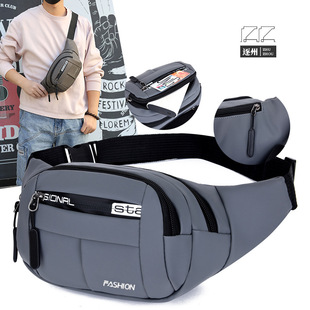 厂家外贸跨境男士腰包皮膜防水大容量多功能斜挎生意手机零钱包