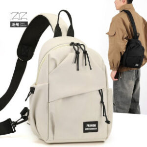 跨境新款斜跨单肩包简约小背包休闲大容量背包男女胸包学生单肩包