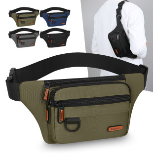 跨境新款男士休闲腰包时尚百搭单肩包运动外出通勤斜挎包旅行包包