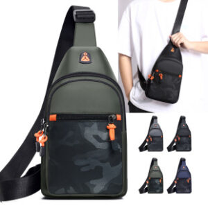 胸包新款男户外运动包便携包街头潮流休闲多层次胸前包牛津布加厚