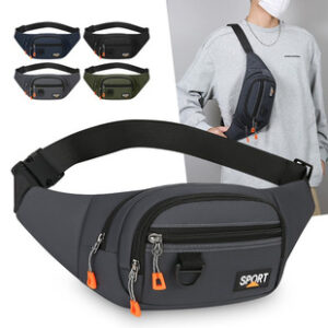 跨境新款男女腰包多功能简约时尚斜挎包户外运动胸包大容量手机包