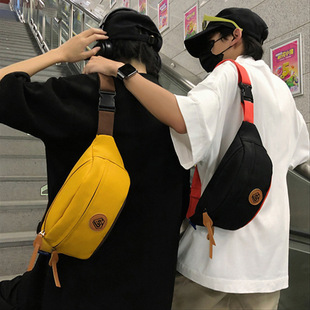 简约运动潮牌胸包男女同款包包学生腰包大容量小众单肩包斜挎包女