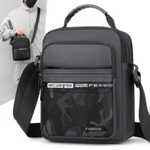 新款简约潮流斜挎包男牛津布大容量防水耐磨单肩包外贸零钱包