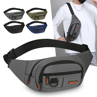 外贸新款运动腰包多功能男女做生意收钱胸包大容量轻便单肩斜挎包