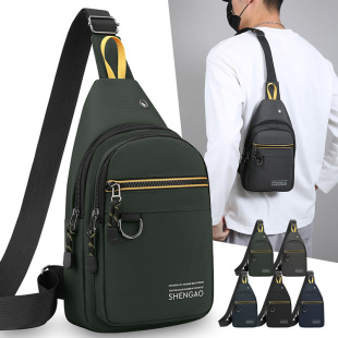 跨境新款时尚百搭胸包男士潮流斜挎包休闲户外旅行便携胸前包男包
