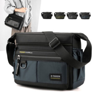 新款男士单肩包大容量防泼水斜挎包男士高级感休闲旅行包零钱包包