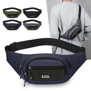 2025新款腰包多功能户外运动多层斜挎包便携防水大容量跑步收银包