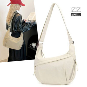 新款时尚斜挎包女饺子包大容量百搭尼龙女包高级感潮流轻便单肩包