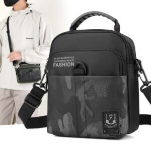 斜挎包男2024新款牛津布单肩斜背包休闲男包春夏商务挎包男士包