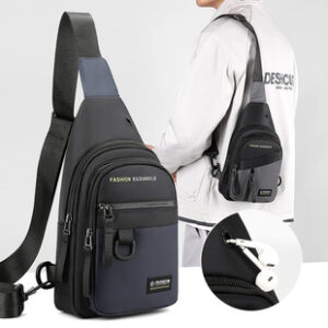 新款潮流休闲胸包男商务运动小背包通勤零钱包韩版单肩包斜挎包