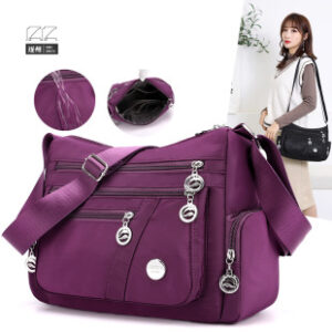 女士时尚斜挎包休闲防水尼龙单肩包潮流百搭妈妈包生意包批发代发