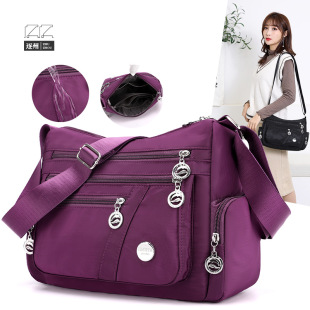 女士时尚斜挎包休闲防水尼龙单肩包潮流百搭妈妈包生意包批发代发